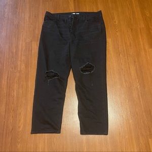 old navy black ripped jeans